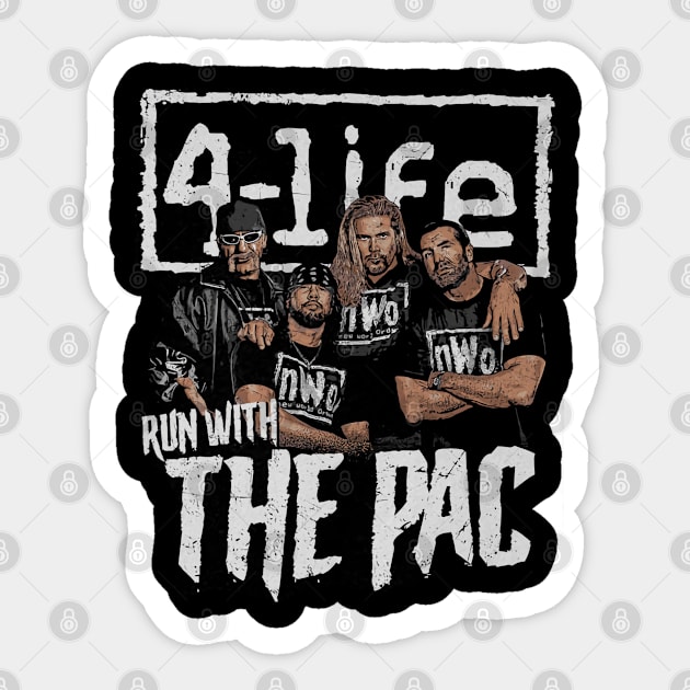 nWo Run With The Pac Sticker by MunMun_Design